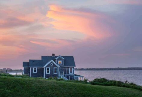 Sunset over our Block Island hotels, one of the best places to stay on Block Island