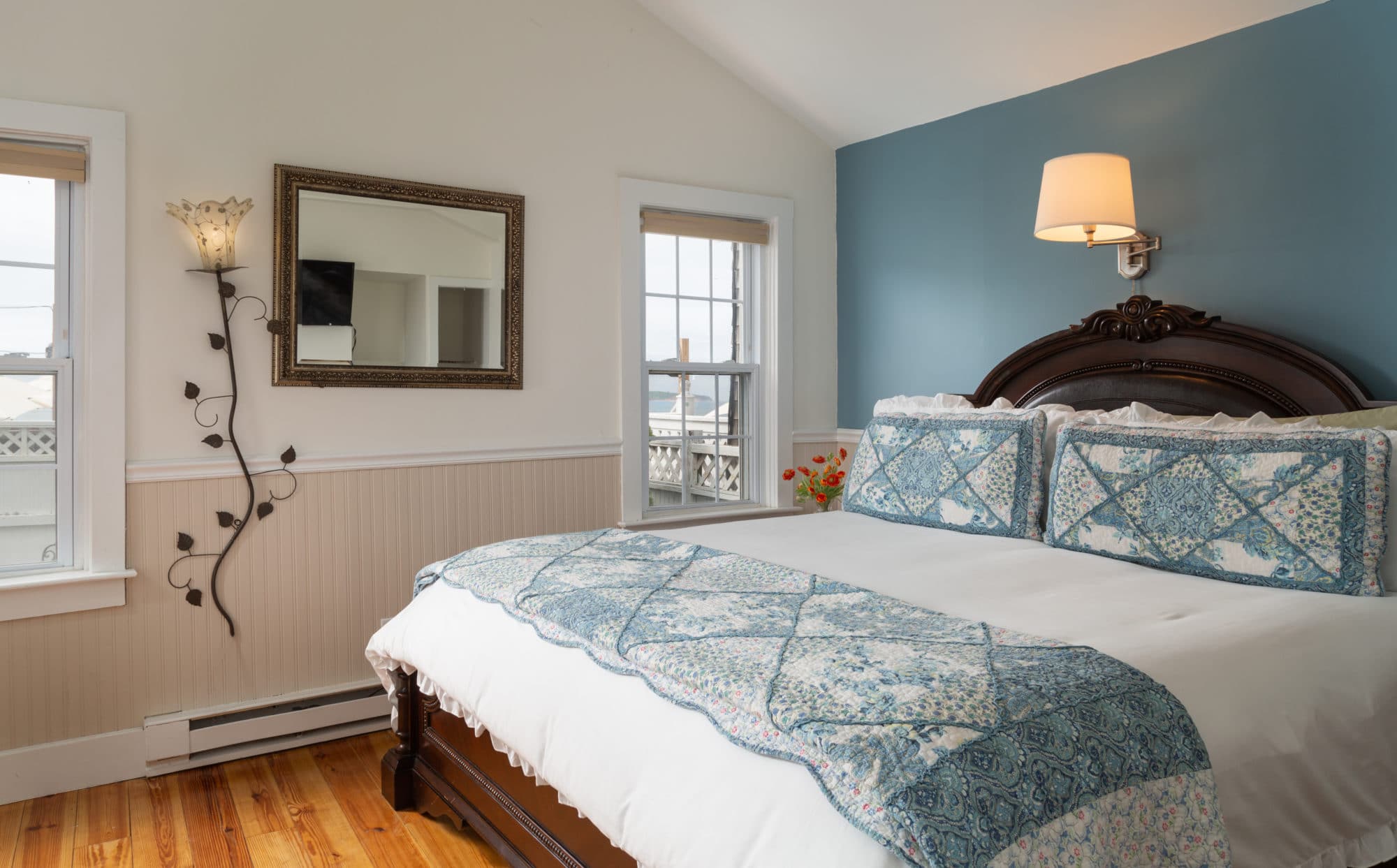 A guest room at the Blue Dory Inn - a top-rated Block Island Bed and Breakfast