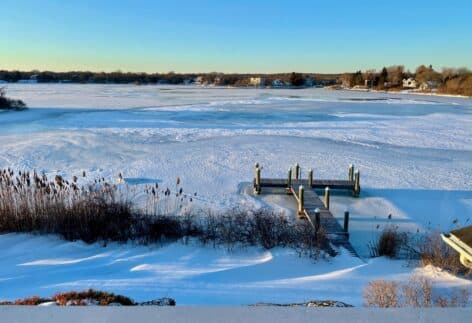 Winter scene - enjoy plenty of things to do on Block Island when you stay at our Block Island Bed and Breakfast