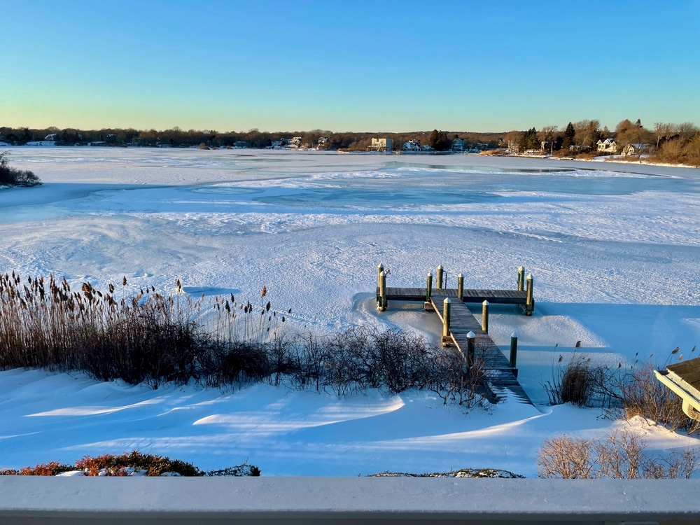 Winter scene - enjoy plenty of things to do on Block Island when you stay at our Block Island Bed and Breakfast